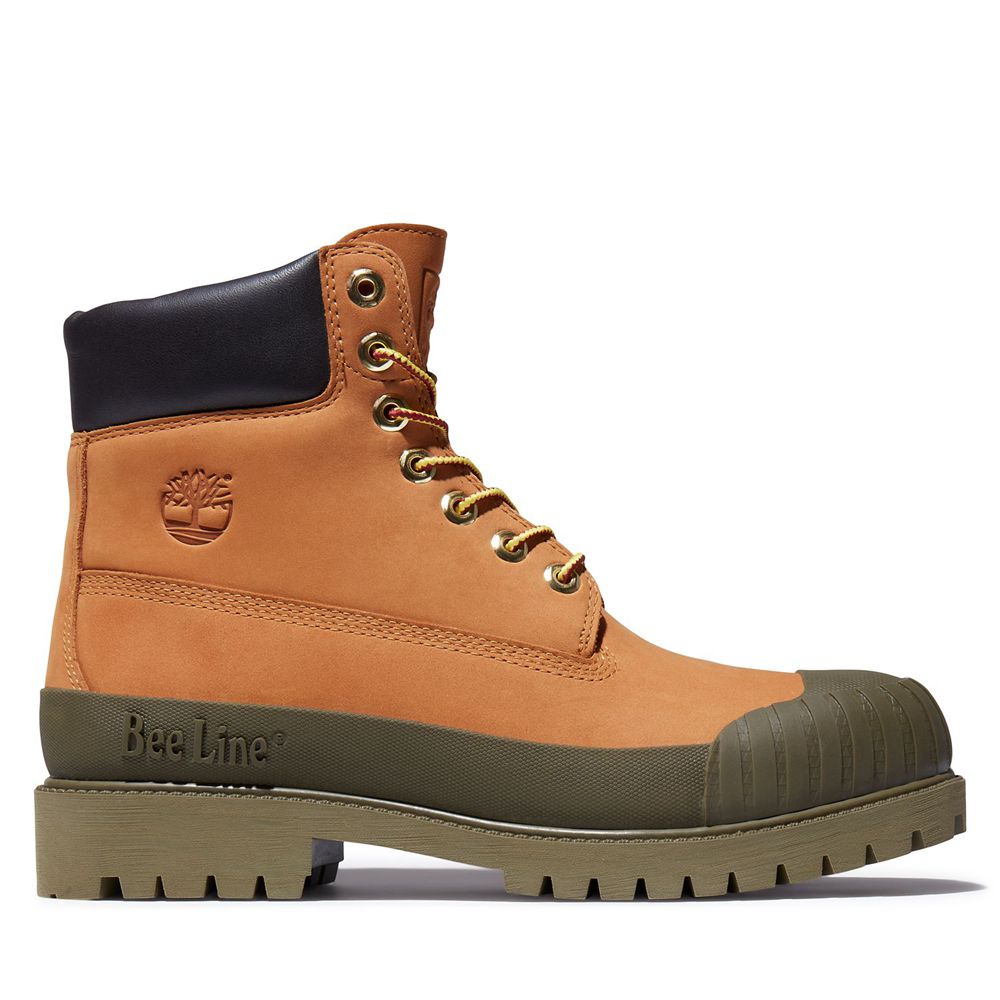 Botas 6-Inch Timberland Argentina Hombre - 6-Inch Bee Line X Waterproof Rubber Toe - Marrones - SJOK